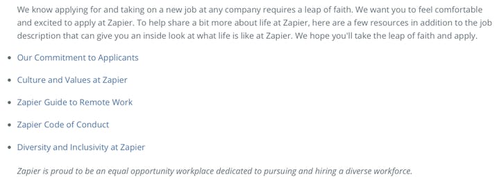 zapier customer onboarding specialist job description