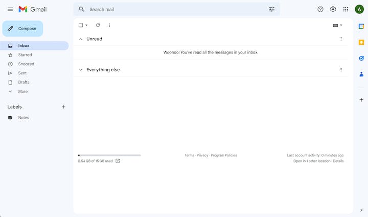 Product Screenshot: Gmail Inbox