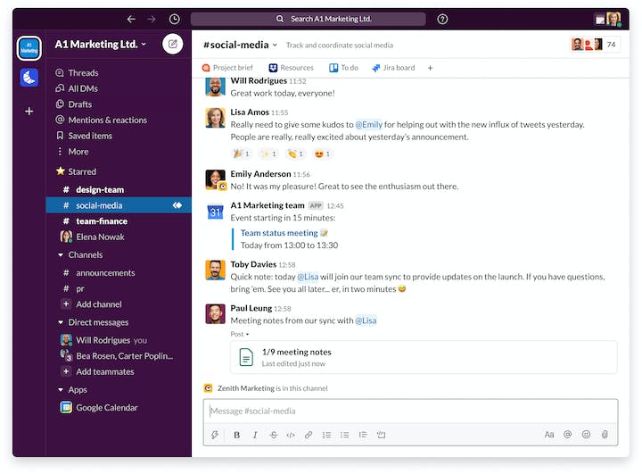 Product Screenshot: Slack