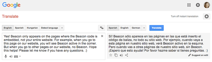 Google translate