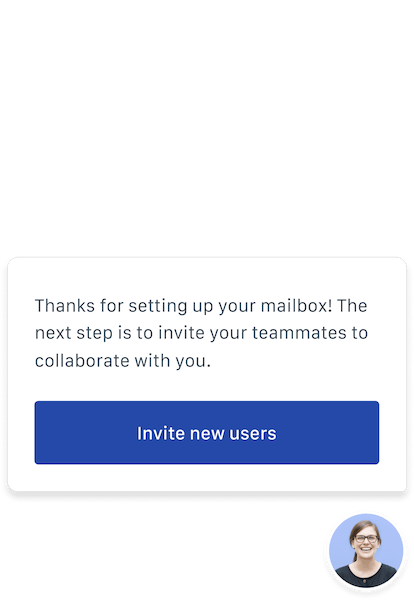 Screenshot: an invitation to invite new users